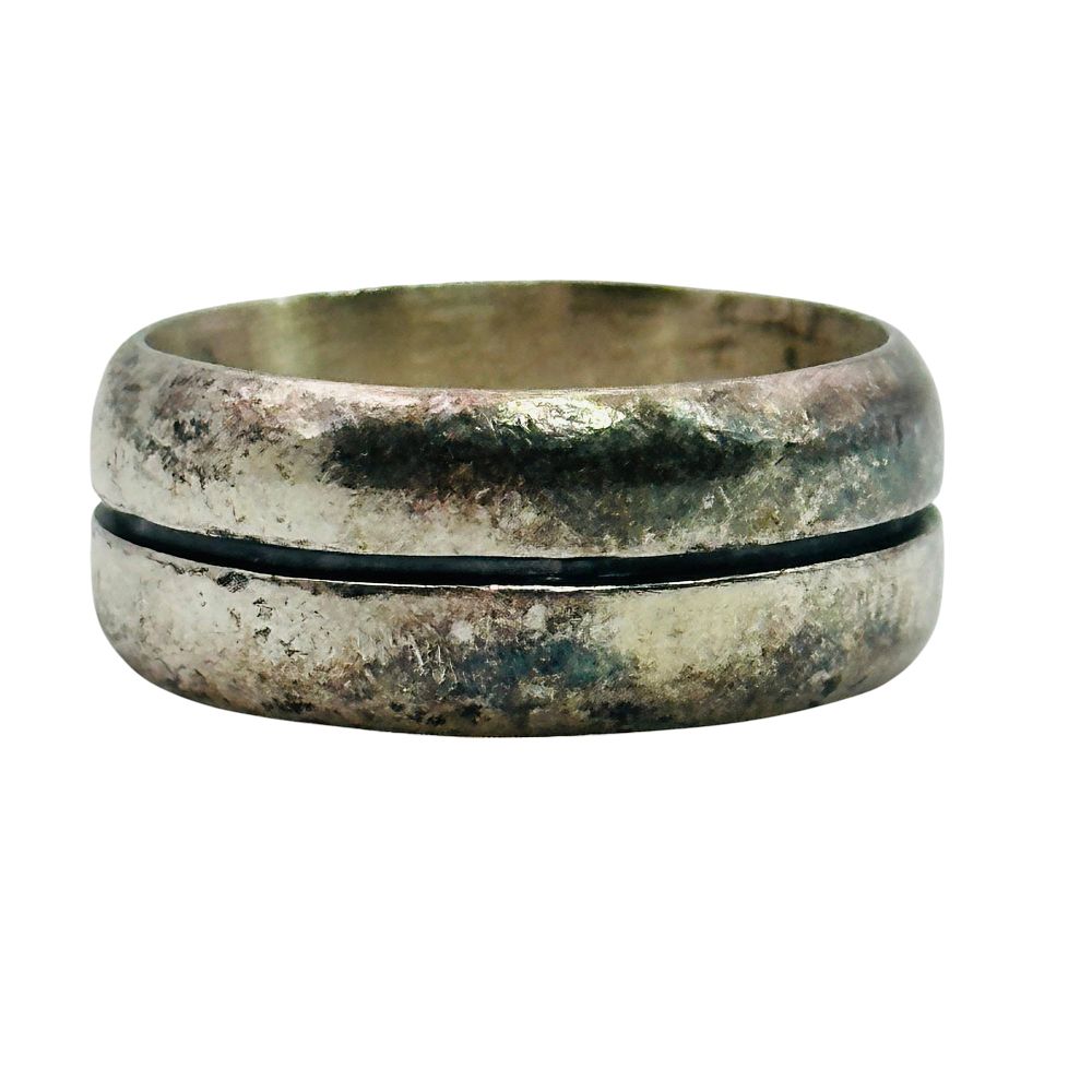 Lot 481: Mexico Sterling Band Ring Sz 6.5