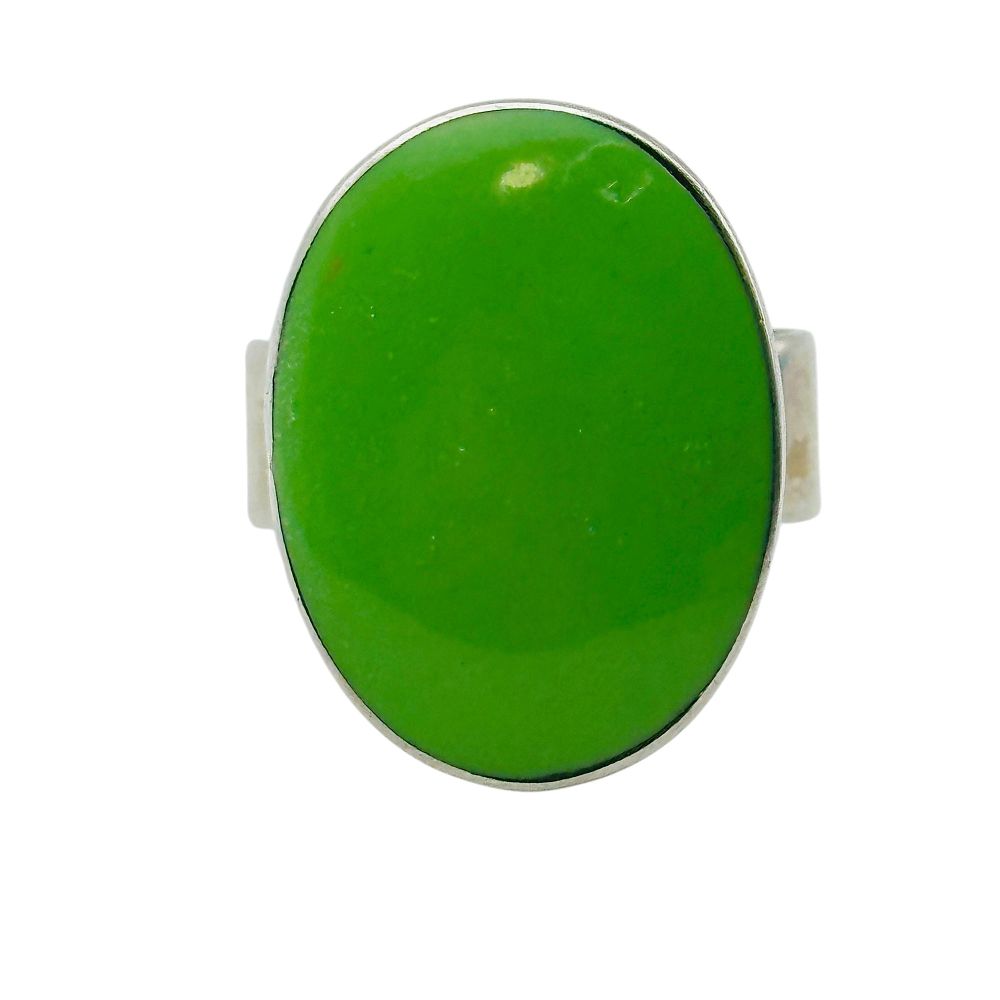 Lot 486: Mexico Sterling Green Turquoise Ring Sz 8