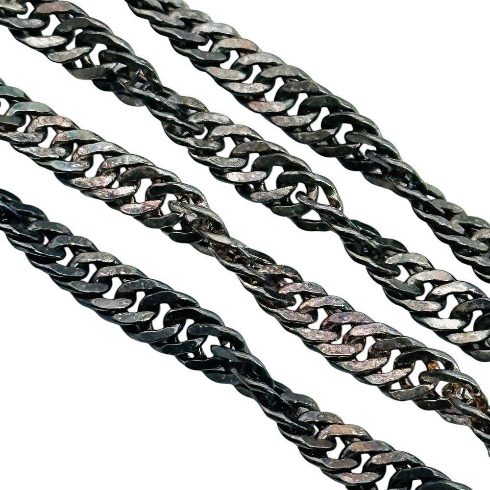 Lot 487: Taxco Mexico Sterling Twisted Curb Chain Necklace