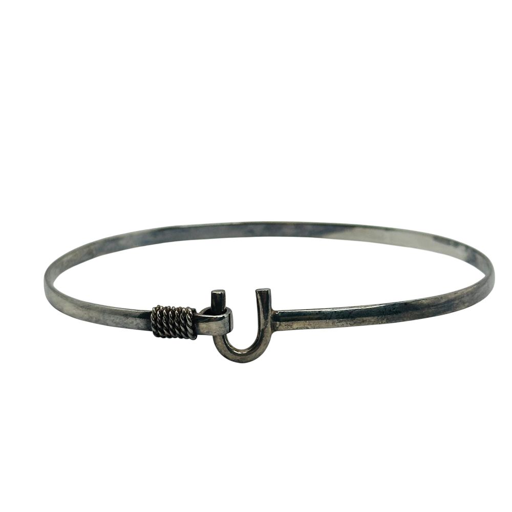 Lot 500: Signed Sterling Bangle Horse Shoe Bracelet