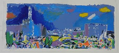 עודד פיינגרש - ליטוגרפיה צבועה ידנית וחתומה כ26 על 60