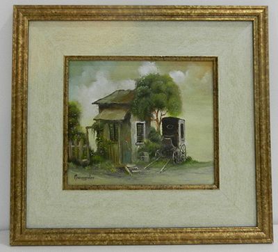 נובוגרודר - מקור שמן על מזוניט כ18 על 21 ללא מסגרת מצורפת תעודה