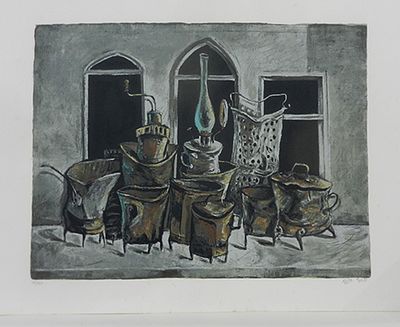 יוסל ברגנר - ליטוגרפיה חתומה עי הצייר כ40 על 55