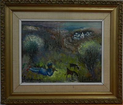 אלברט גולדמן - מקור שמן על בד כ40 על 30 ממוסגר כבתמונה