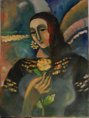 גלינה מזין - מקור על בד כ70 על 50