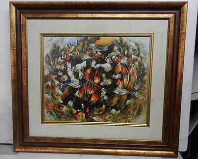 גלינה דטלוף - גיקלי חתום כ40 על 30 ממוסגר כבתמונה