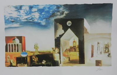 דאלי - הדפס ליטוגרפי חתום בגלופה כ43 על 63