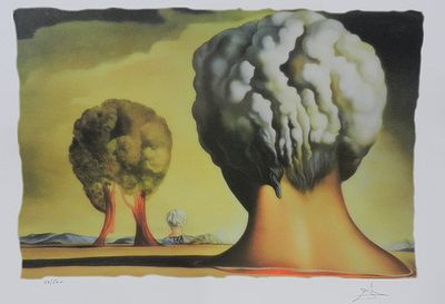 דאלי - הדפס ליטוגרפי חתום בגלופה כ42על 59