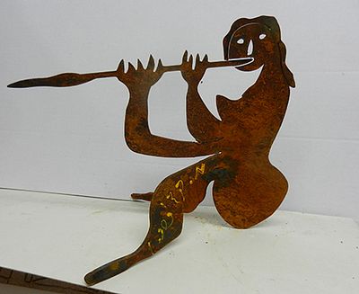 קדישמן - פסל מתכת כ30 גובה חתום עי האומן