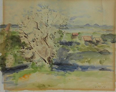 חרובי - מקור אקוורל על נייר כ35 על צ45