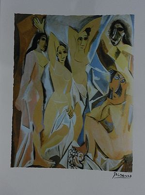 פיקסו - הדפס ליטוגרפי חתום בגלופה כ42על 59