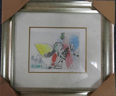 ליאו רוט - ליטוגרפיה חתומה וממוסגרת כ20 על 25