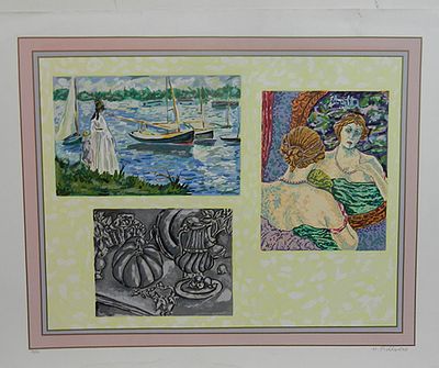 פיצחזדה - ליטוגרפיה גדולה נדירה כ55על 75