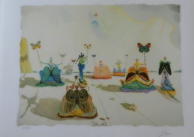 דאלי - הדפס ליטוגרפי כ42 על 60 חתום בגלופה