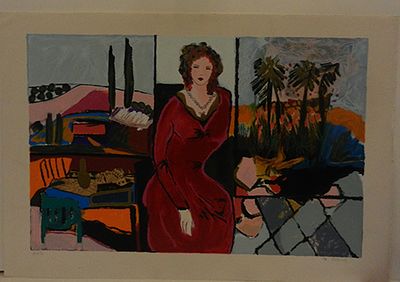 ברכה גיא - ליטו חתומה עי הציירת כ30 על 45