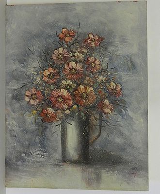 לא מוכר לי - מקור על בד מוצמד לקרטון כ45 על 55