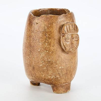 Chavin Pre-Columbian Carved Stone Mortar. Chavin pre-Columbian carved stone mortar, ca. 900-500