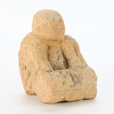 Poss. Anasazi Sandstone Human Effigy. Possibly Anasazi, Mimbres, or Hohokam sandstone human