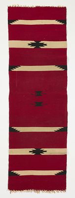 Southwest New Mexican Chimayo Runner Rug 5'x1'6". Southwestern, likely Chimayo, New Mexican