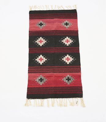 New Mexican Wool Gallup Style Throw Rug 5'x2'6". Mexican or Native American style wool blanket