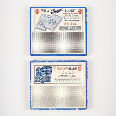 Beacon Blanket Advertisement Promo Punch Box. Beacon Blankets, Massachusetts. Vintage