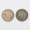 2 US Trade Dollar Coins 1877-S & 1878-S. Group of two United States trade dollar coins. One Image - 1