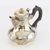 Lrg 19th c. Continental Sterling Silver Hot Water Pot. Large sterling silver hot water pot with Image - 1