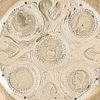 Spanish Colonial Coin Alpaca Silver Dish. Alpaca silver two handled dish featuring three Image - 3