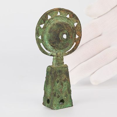 Chinese Zhou Bronze Luan Chariot Bell. Chinese Western Zhou Dynasty bronze chariot bell, also 