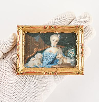 French Miniature Portrait of Madame de Pompadour. French miniature portrait of Madame de 
