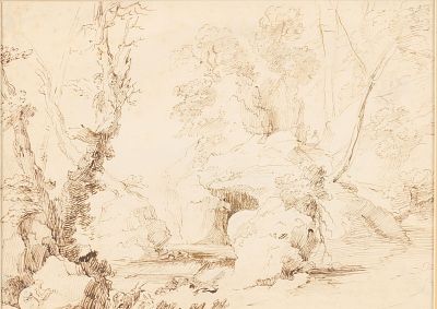 Attr. to Pietro Novelli Pen and Ink Drawing. Attributed Pietro Antonio Novelli (Italian 