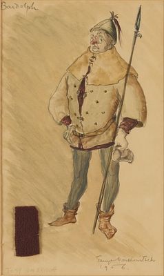 Tanya Moiseiwitsch Henry V Costume Design. Tanya Moiseiwitsch (British, 1914-2003). Watercolor 