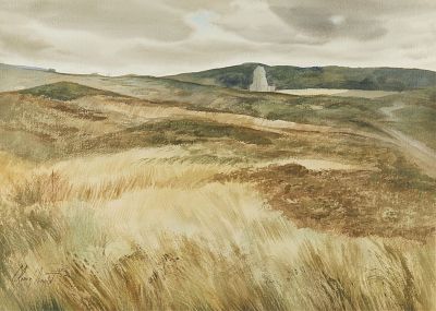 C. Robert Perrin Prairie Painting. Charles Robert Perrin (American, 1915-1999). Watercolor on 