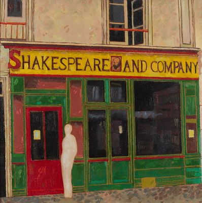 Duncan Hannah "The Haunted Bookshop" Painting. Duncan Hannah (American, 1952-2022). Oil on 