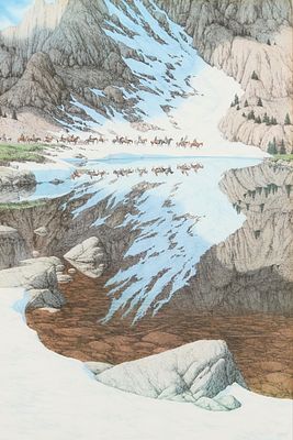 Bev Doolittle "Season of the Eagle" Print S/N. Bev Doolittle (American, b. 1947). Color offset 