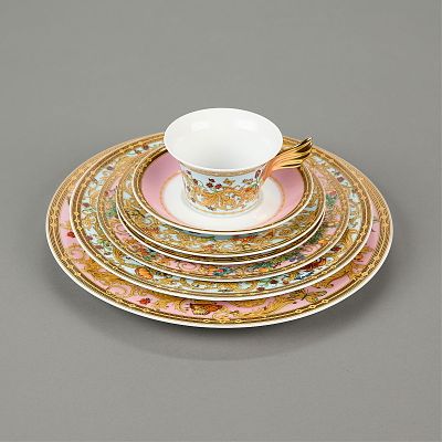 Set 7 Versace for Rosenthal "Le Jardin" Dishes. Versace for Rosenthal, Germany. Set of seven 