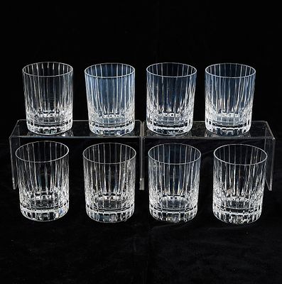 8 Baccarat "Harmonie" Double Old Fashion Glasses. Baccarat, France. Set of eight "Harmonie" 