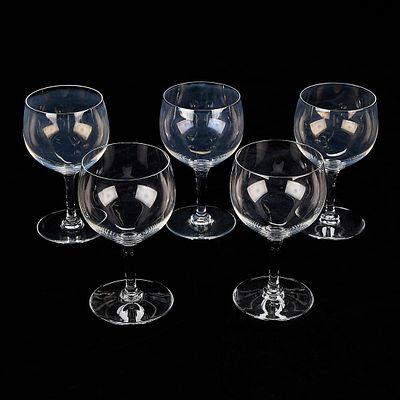 Set 5 Baccarat "Montaigne" Crystal Wine Glasses. Baccarat, France. Set of five "Montaigne 
