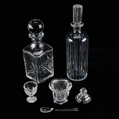 4 Pcs Baccarat French Cut Crystal Glass Barware. Baccarat, France. Group of four blown and cut 