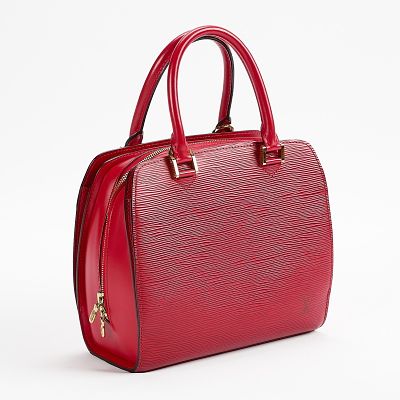 Louis Vuitton Ponte-Neuf, circa 2002. In red Epi leather with goldtone brass hardware. With 