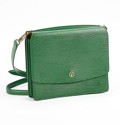 Louis Vuitton Grenelle Epi Shoulder Bag. Louis Vuitton Grenelle, circa 2003. In green Epi 
