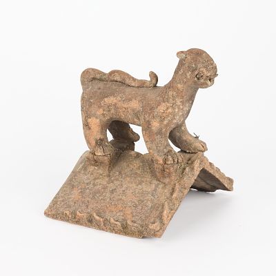 19th c. Southeast Asian Terracotta Roof Figure. Southeast Asian ceramic terracotta pottery 