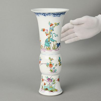 Early Meissen Beaker Vase ca. 1721. Meissen, Germany. Early and rare porcelain beaker vase, ca. 