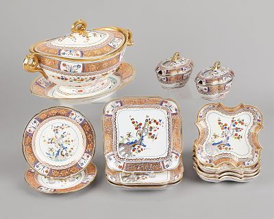 12 Spode "Tree of Life" Porcelain Serving Dishes. Spode, England. Group of twelve pattern 282 