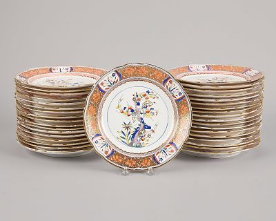 Set 36 Spode "Tree of Life" Dinner Plates. Spode, England. Group of 36 pattern 282 "Tree of 