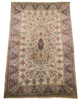 Large Early 20th c. Persian Kerman Rug 16'6"x10'. Large Southeast Persian Kerman hand-knotted 