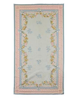 Modern French Aubusson Style Rug 10'10"x6'. Modern French Aubusson style hand-knotted flatweave 