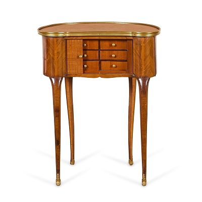 Louis XV Kingwood Kidney Occasional Table. Louis XV kingwood kidney-shaped occasional, writing 