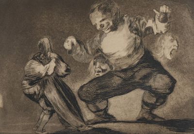 Francisco Goya "Bobalicon" Aquatint Etching. Francisco Goya (Spanish, 1746-1828). Aquatint 