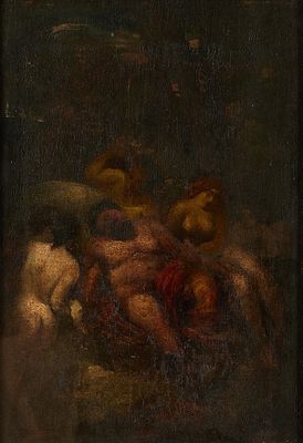 Narcisse Virgilio Diaz "Bacchus" Oil Painting. Narcisse Virgilio Diaz de la Pena (French 